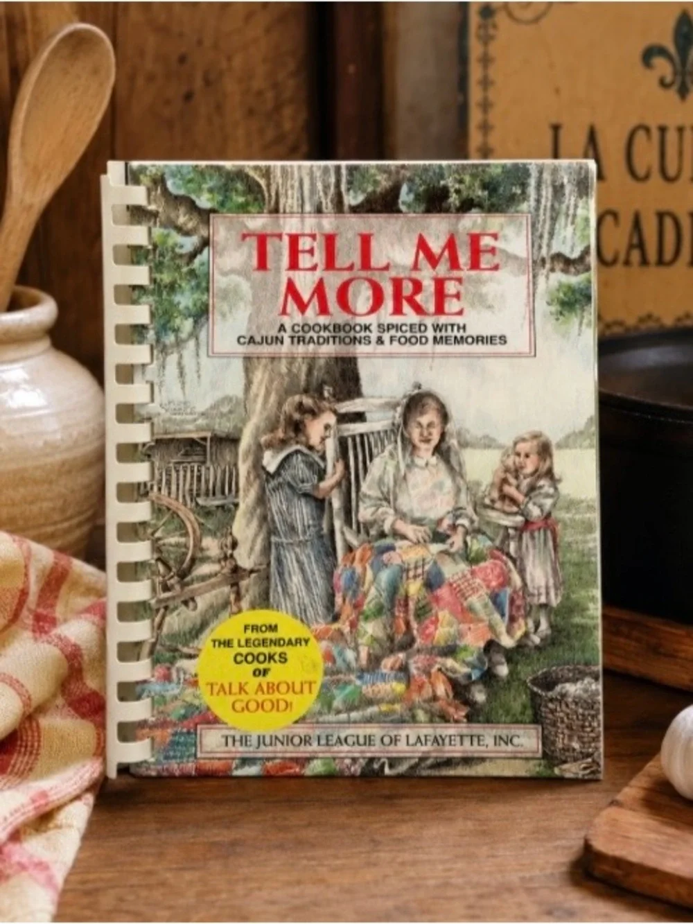 Tell Me More Cajun Cookbook Junior League Lafayette, LA 1993 Spiral Community
